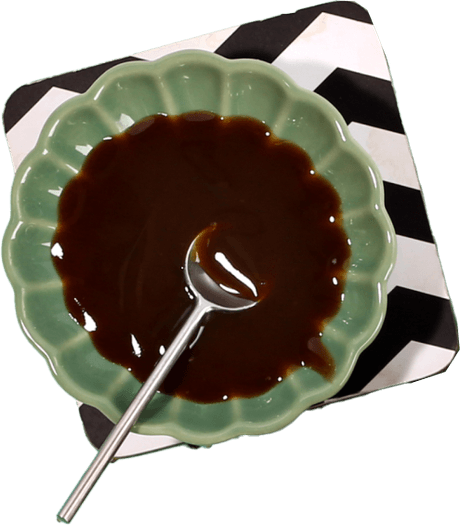 Bowl of hoisin dipping sauce